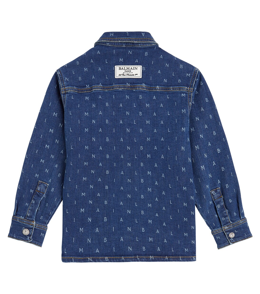 Camisa de denim con logo | Balmain Kids