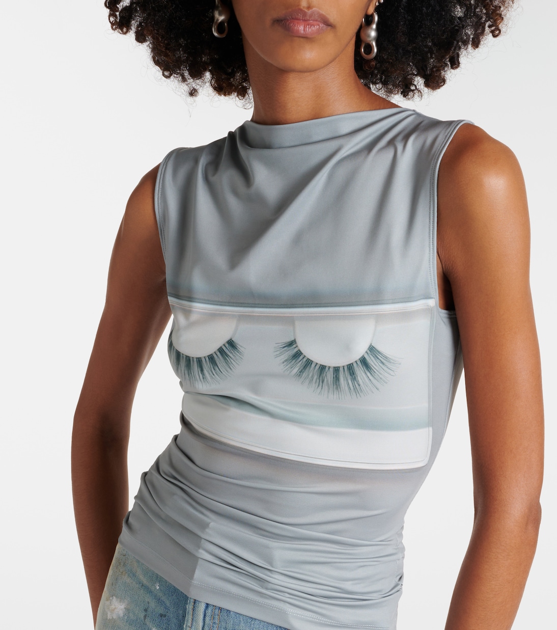x Katerina Jebb – Top imprimé en jersey | Acne Studios
