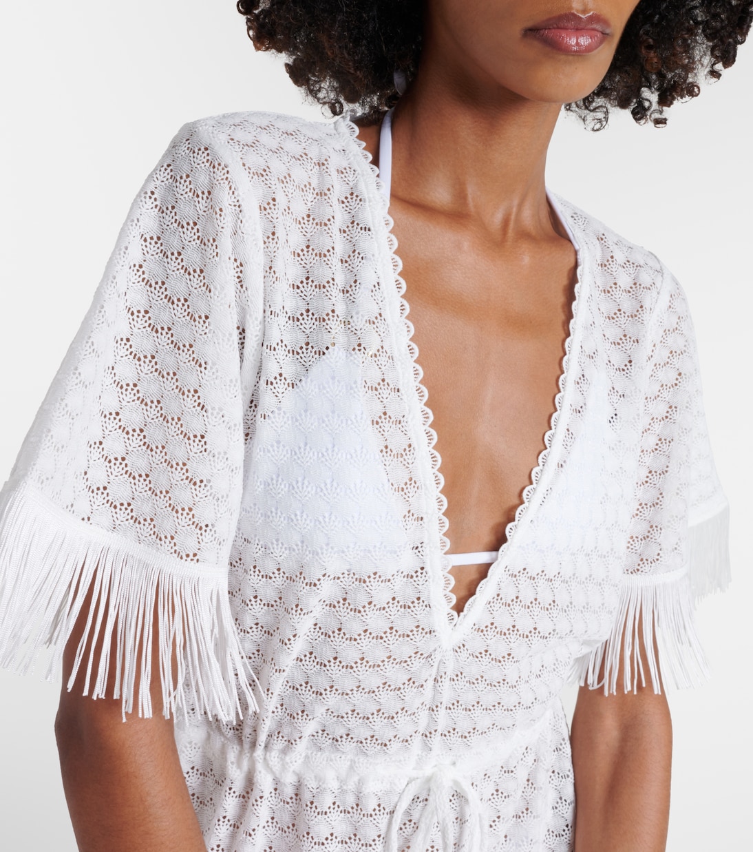 Phoebe fringed kaftan | Melissa Odabash
