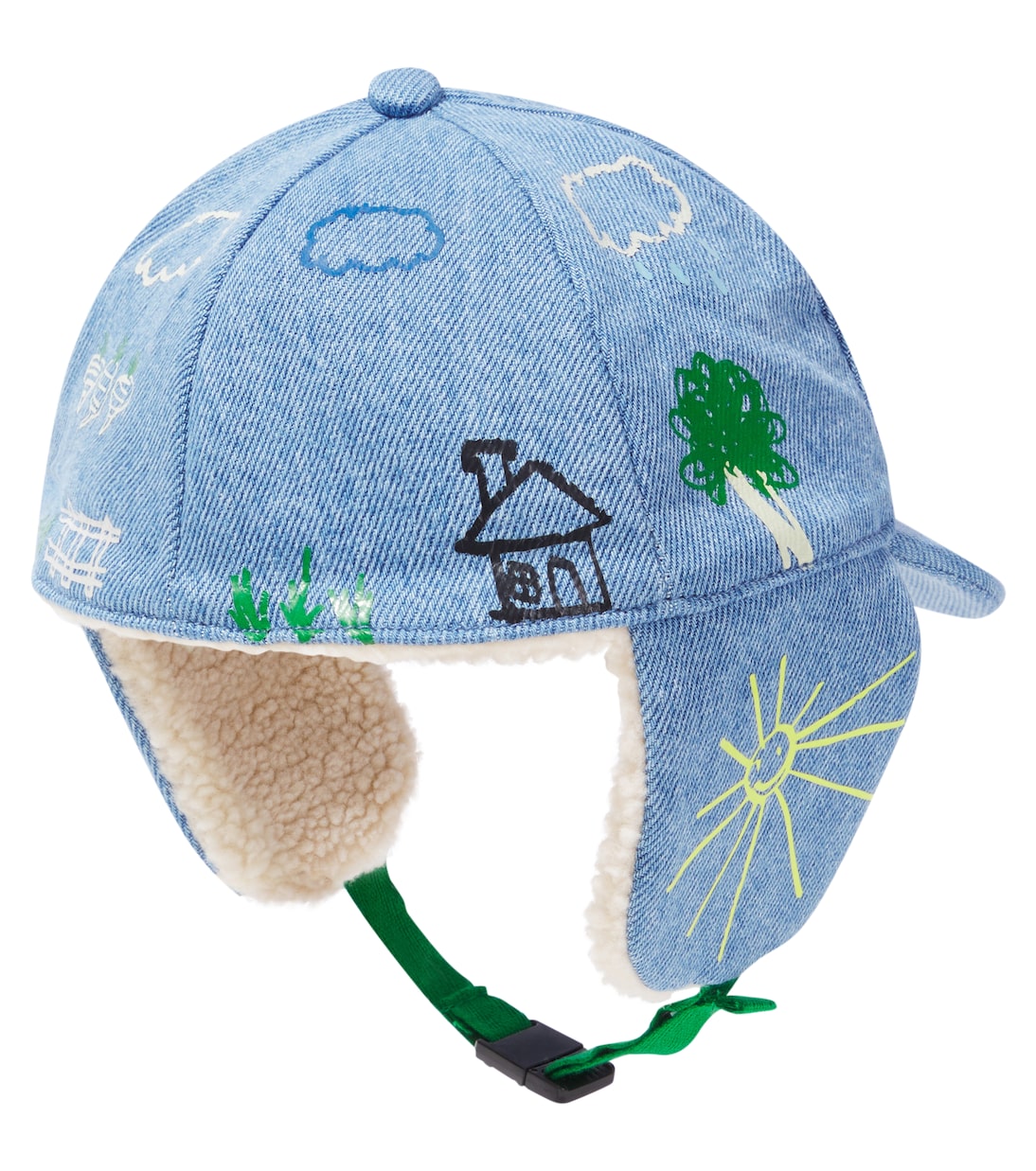 Cappello in denim con ricamo | Stella McCartney Kids