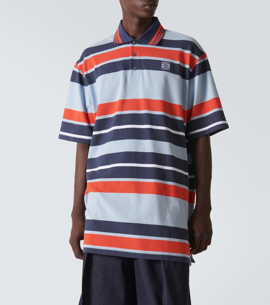 Polo Paula’s Ibiza rayé en coton et lin | Loewe