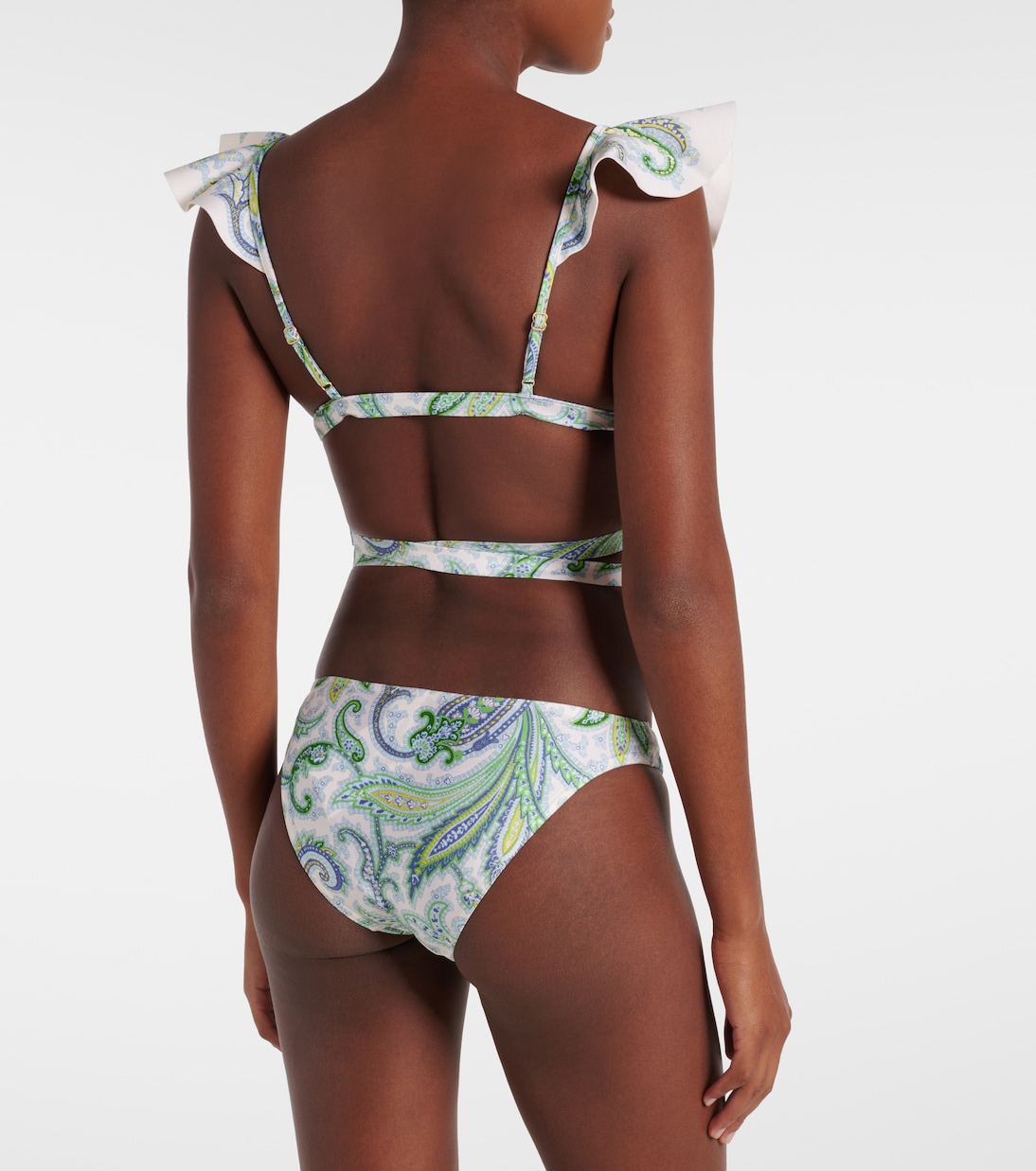 Ottie ruffled paisley bikini | Zimmermann