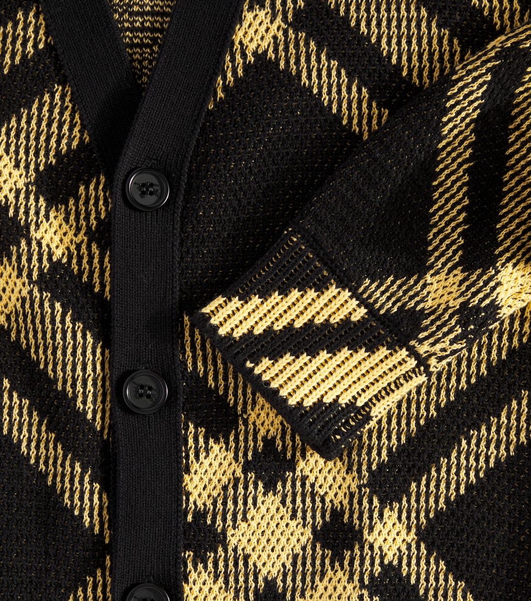 Cárdigan de malla de algodón con Burberry Check | Burberry Kids