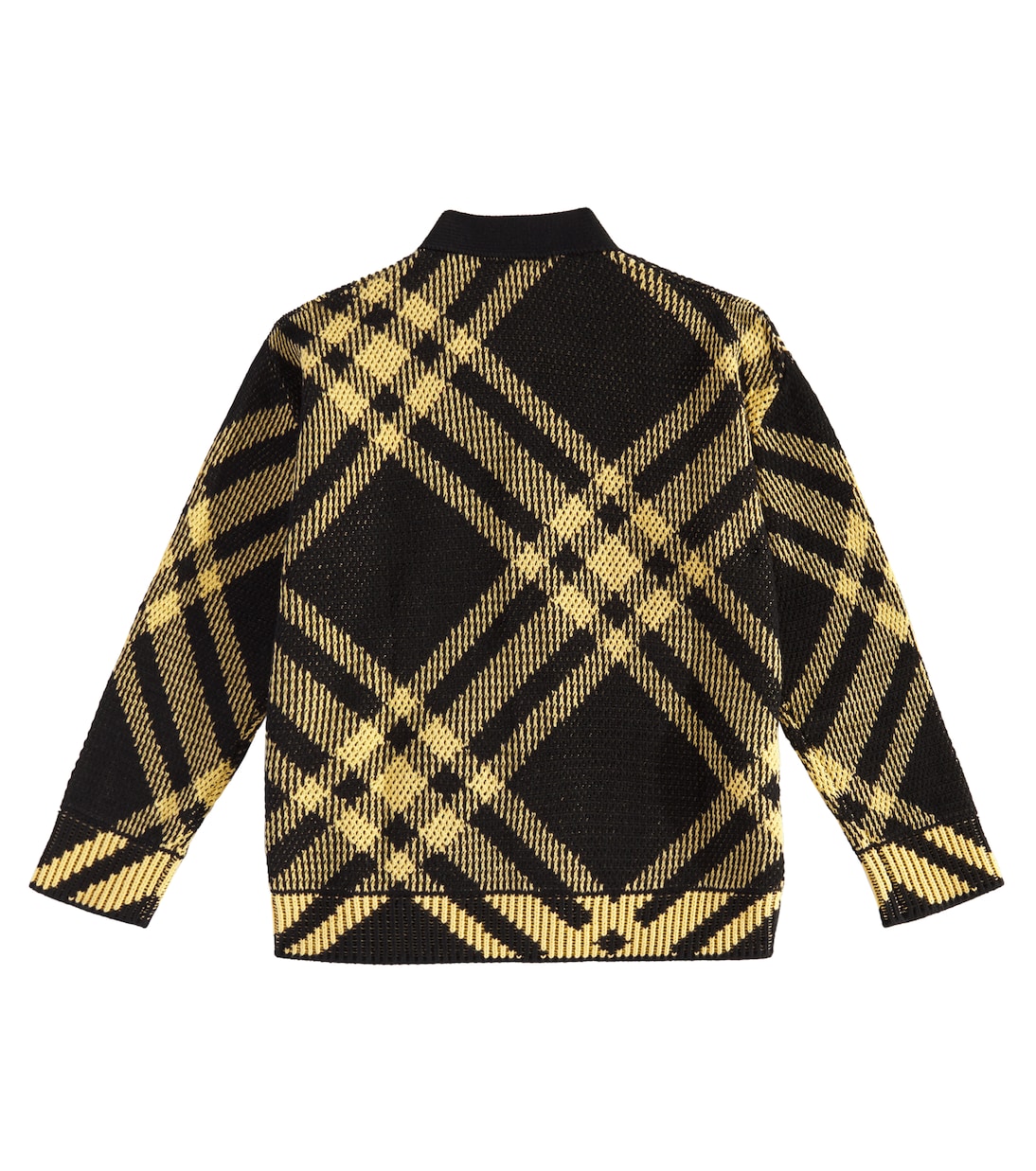 Cárdigan de malla de algodón con Burberry Check | Burberry Kids