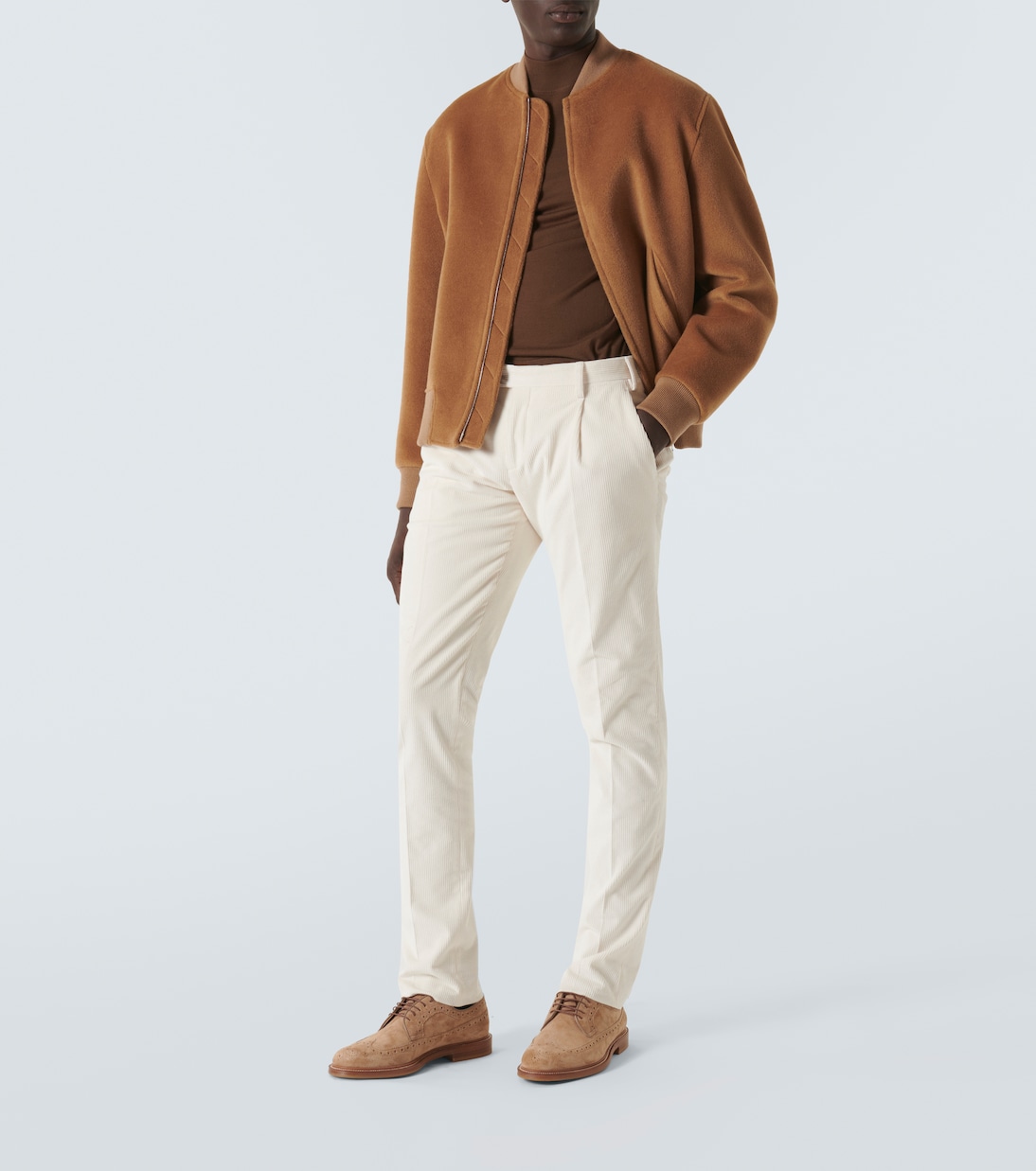 Pantalon droit en velours côtelé | Lardini