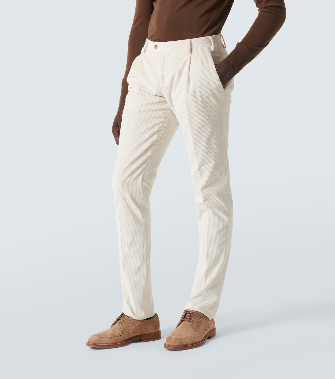 Pantalon droit en velours côtelé | Lardini