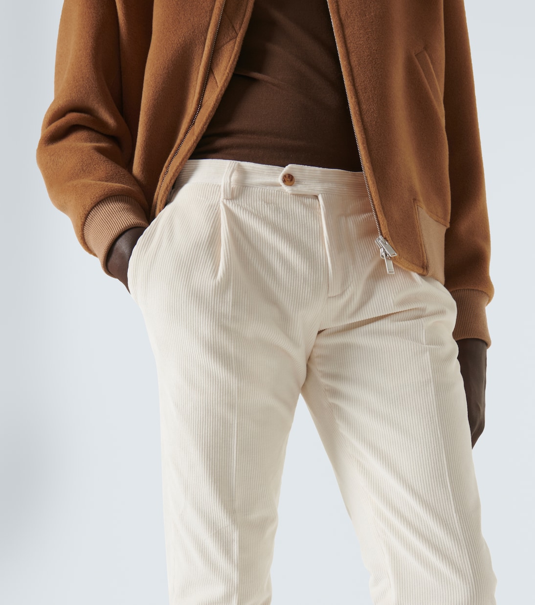 Pantalon droit en velours côtelé | Lardini