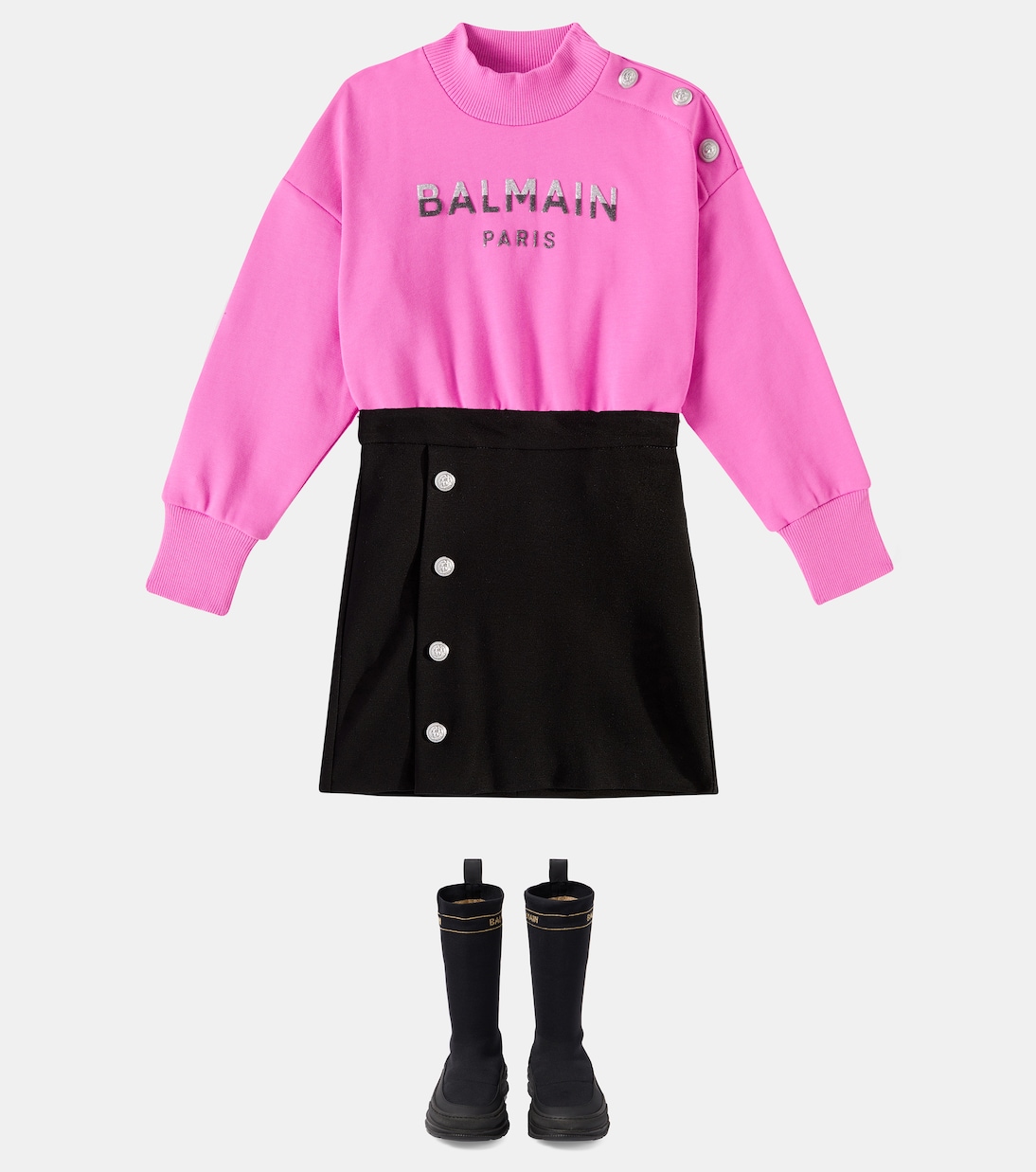 Sudadera de algodón con logo | Balmain Kids