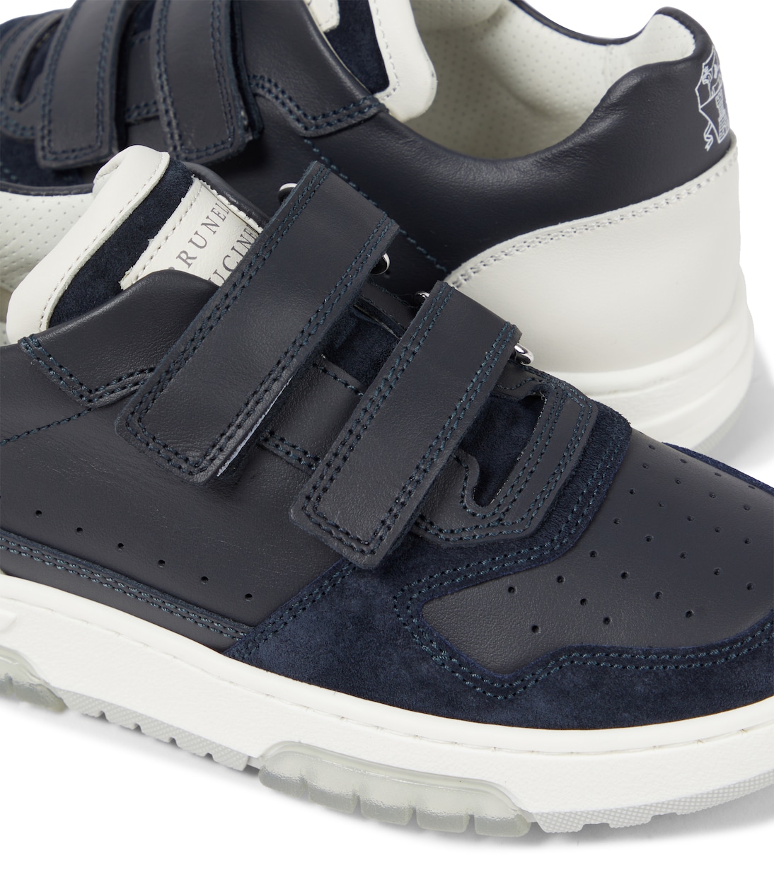 Sneakers in pelle con suede | Brunello Cucinelli Kids