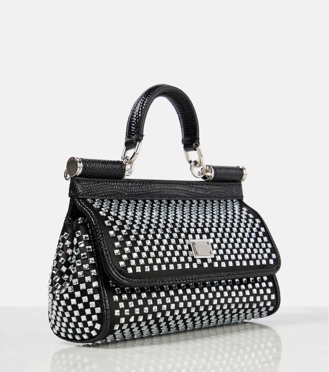 Sac Sicily Small en satin à ornements | Dolce&Gabbana