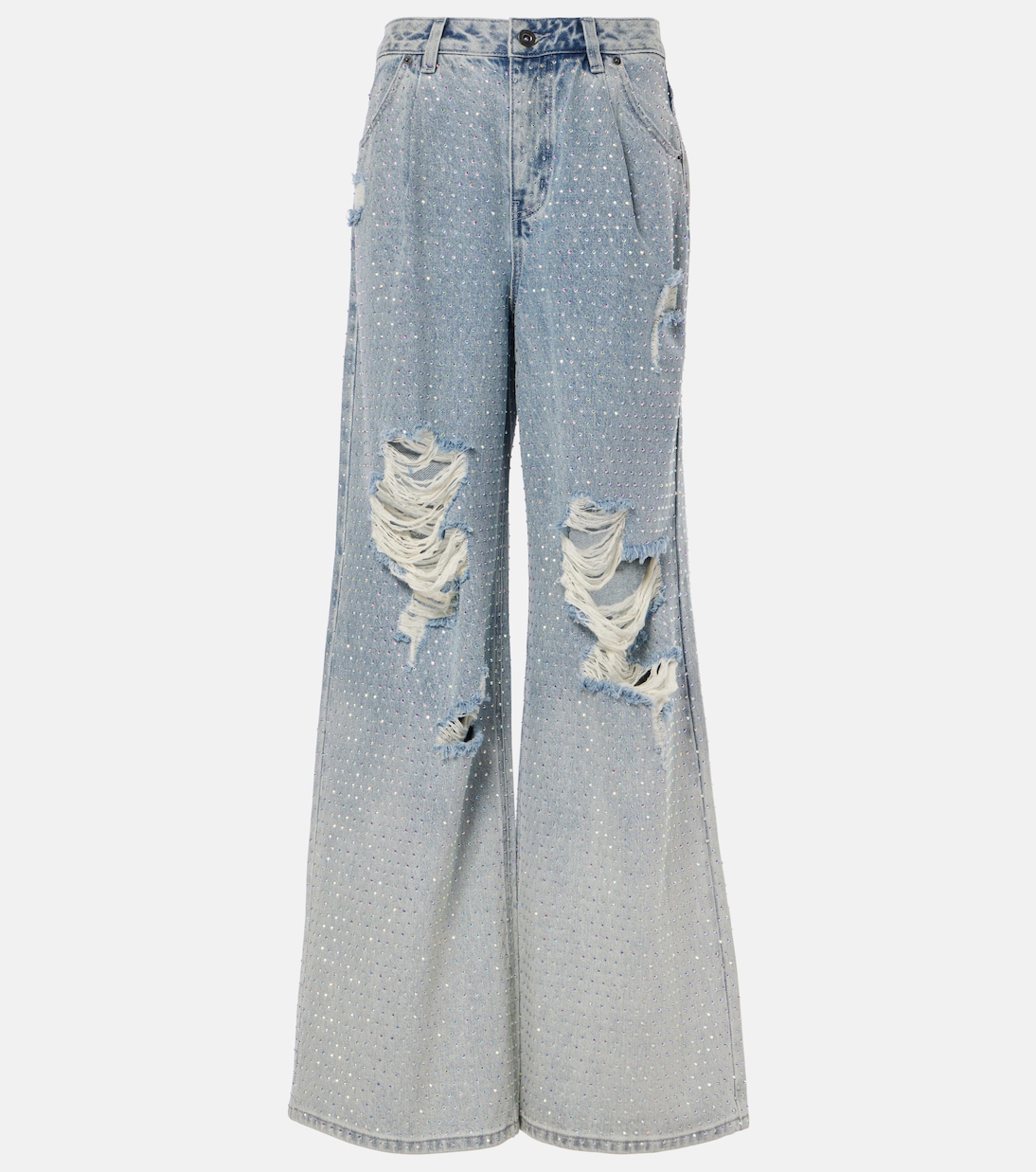 Verzierte Wide-Leg Jeans | Self-Portrait