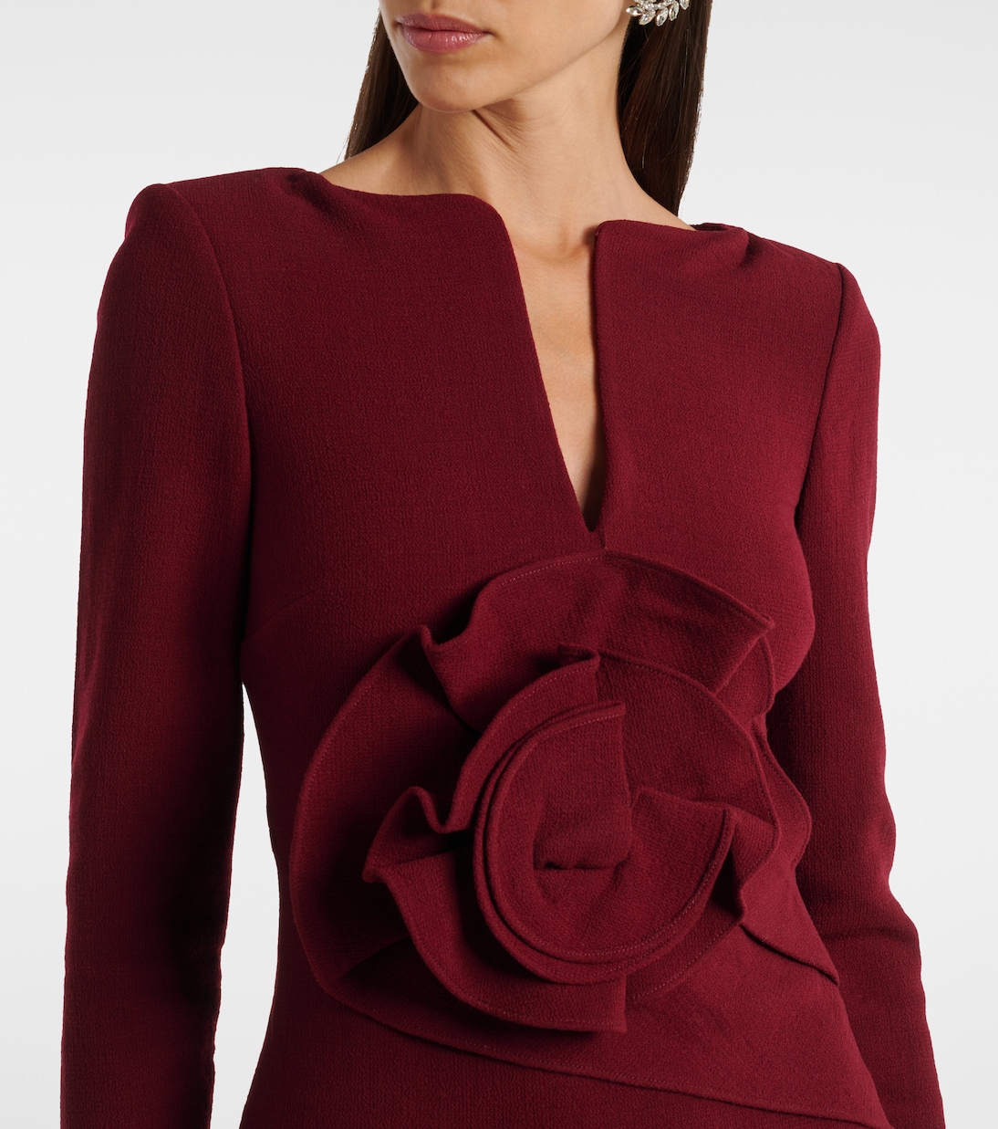 Bedrucktes Midikleid aus Woll-Crêpe | Roland Mouret