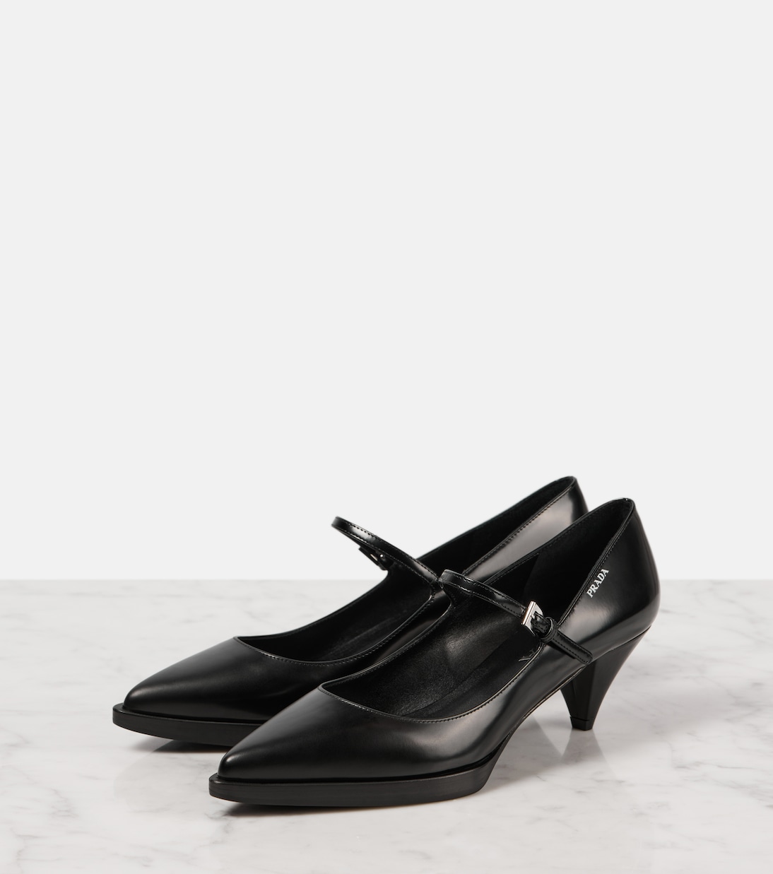 Escarpins en cuir à logo | Prada