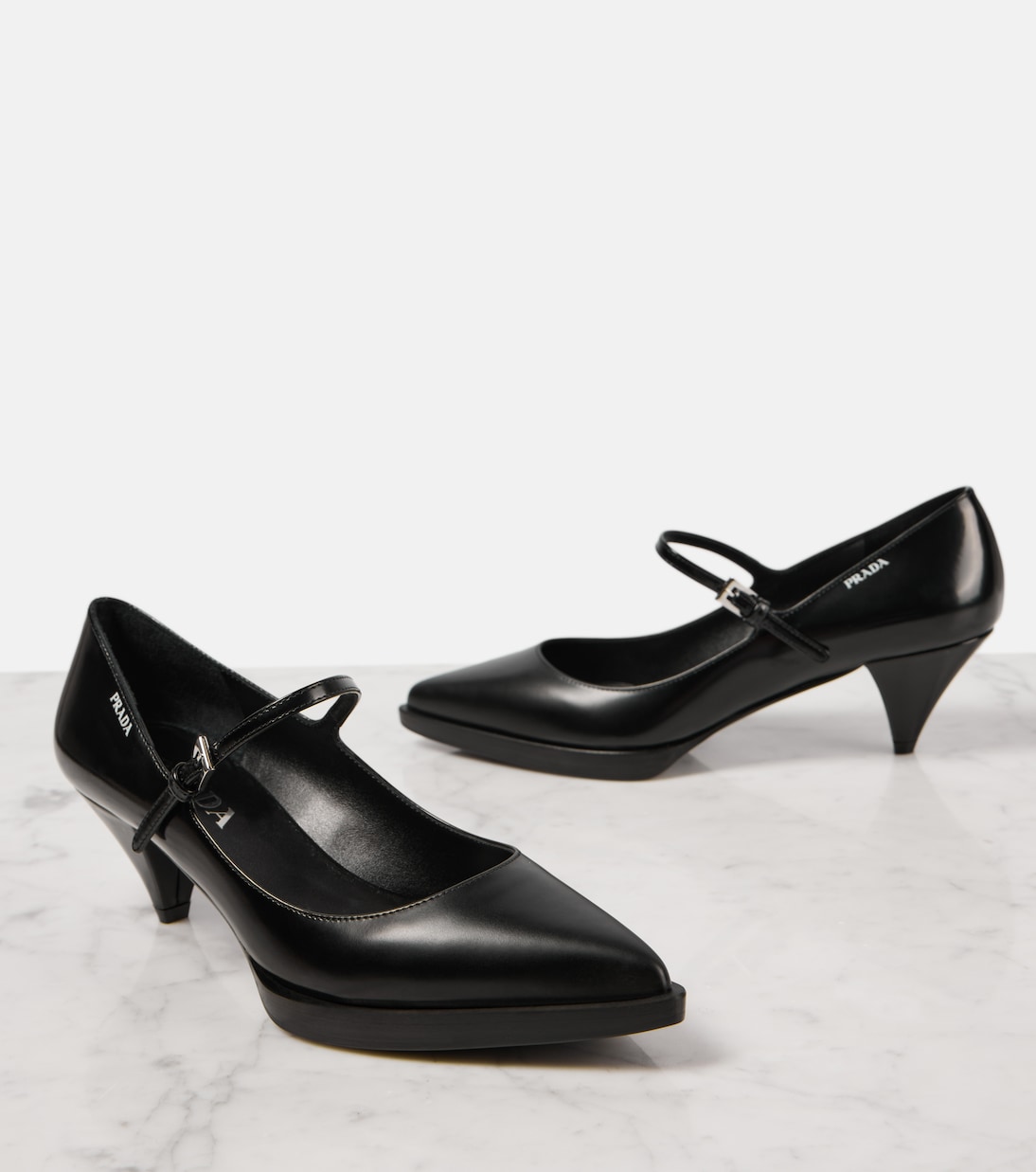 Escarpins en cuir à logo | Prada