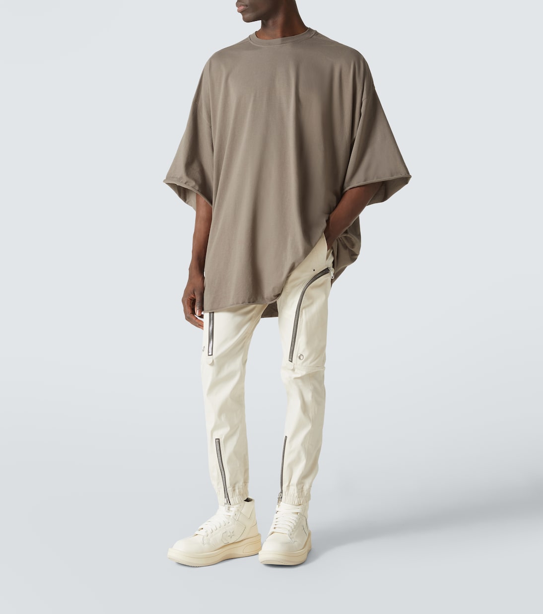 X Converse Sneakers Turbowpn aus Leder | DRKSHDW by Rick Owens