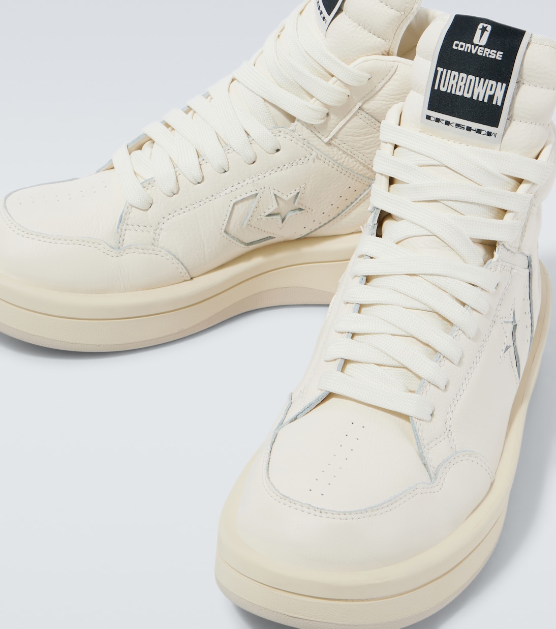 X Converse Sneakers Turbowpn aus Leder | DRKSHDW by Rick Owens
