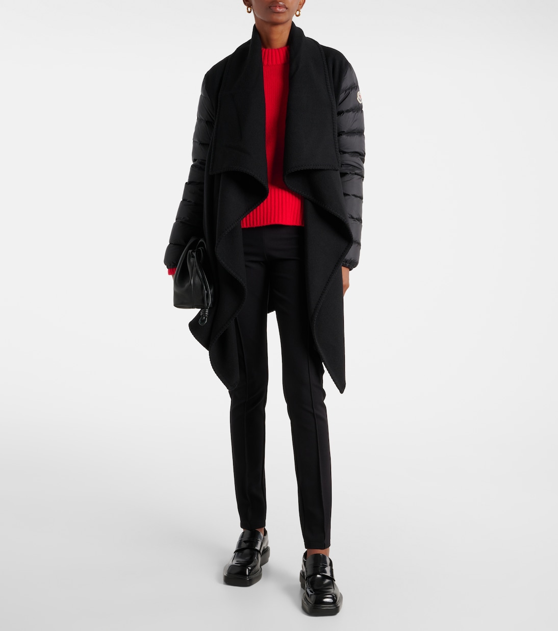 Abrigo Joven de Mezcla de Lana con Paneles de Plumas Moncler