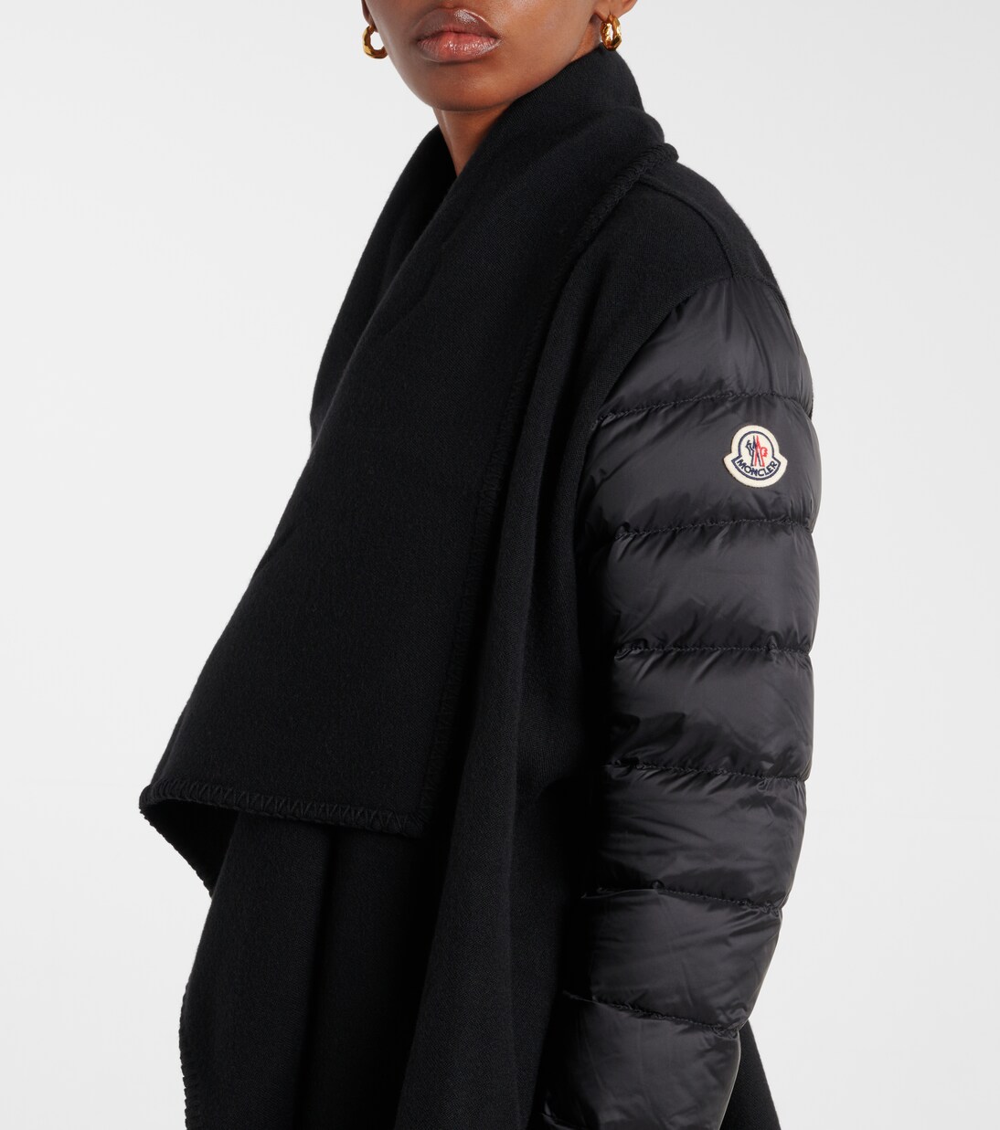 Abrigo Joven de Mezcla de Lana con Paneles de Plumas Moncler