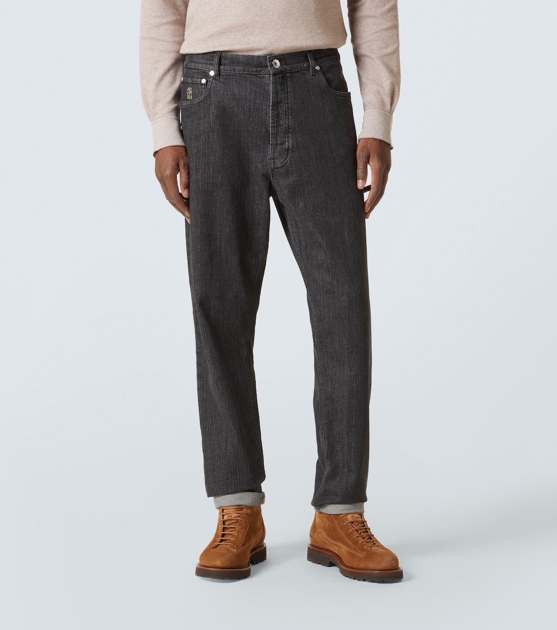 Pantalones rectos de algodón | Brunello Cucinelli