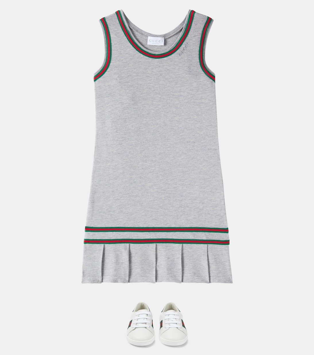 Kleid Web Stripe aus einem Baumwollgemisch | Gucci Kids