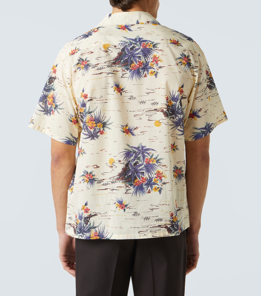 Camicia bowling in cotone con stampa | Prada