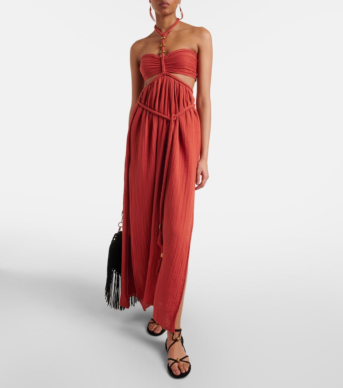 Abito lungo in cotone con cut-out | Isabel Marant