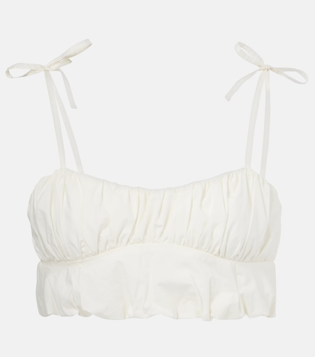 Crop top de algodón fruncido | Faithfull