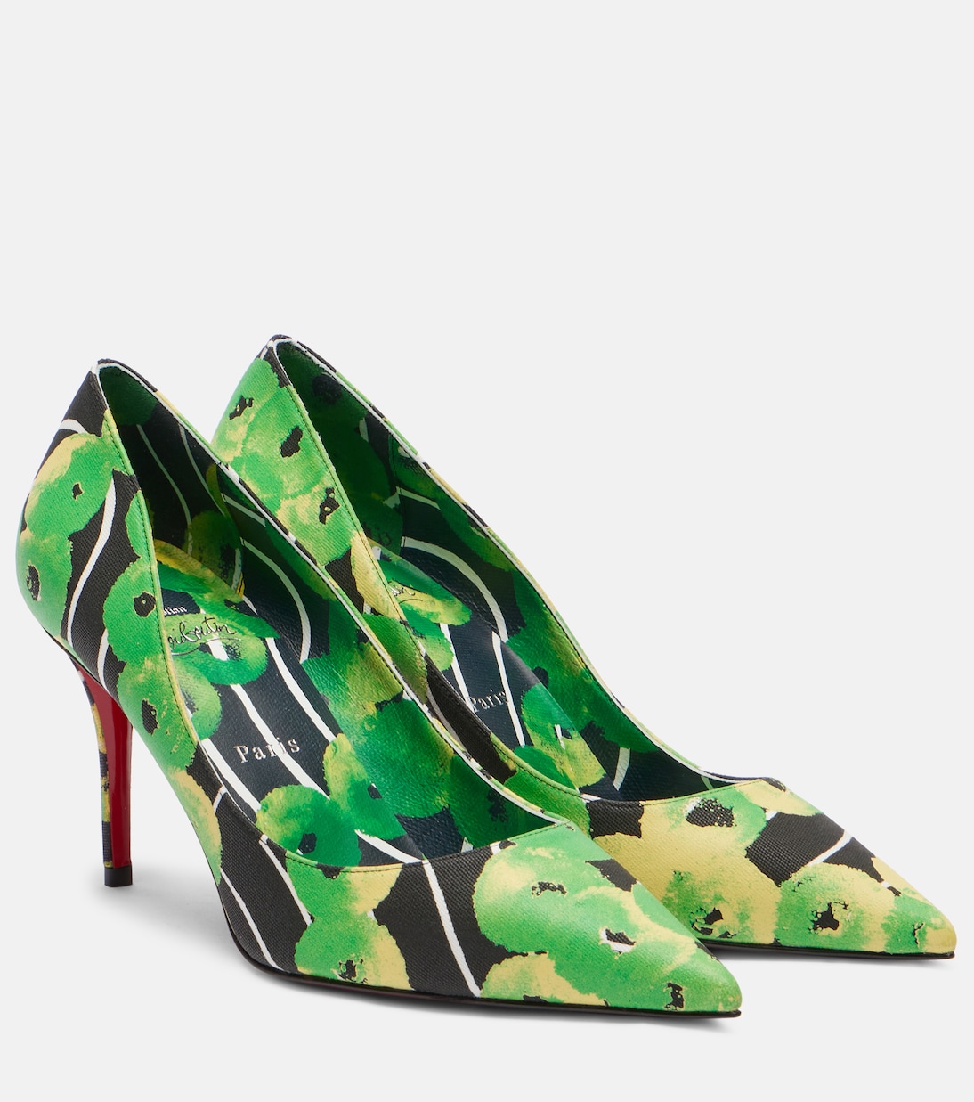 Salones Miss Z 80 de satén estampados | Christian Louboutin