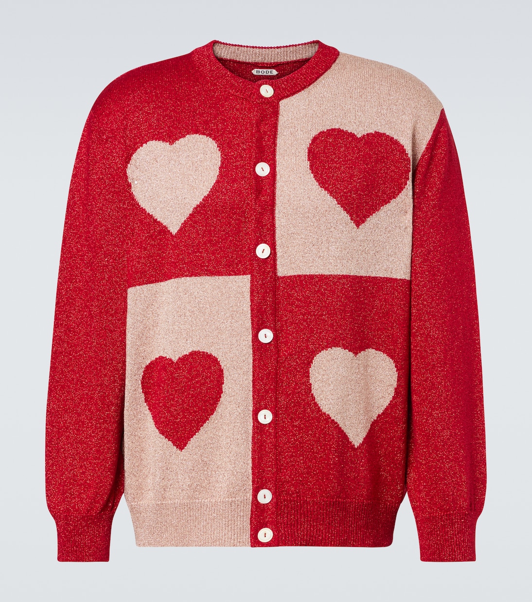 Lamé jacquard cardigan | Bode