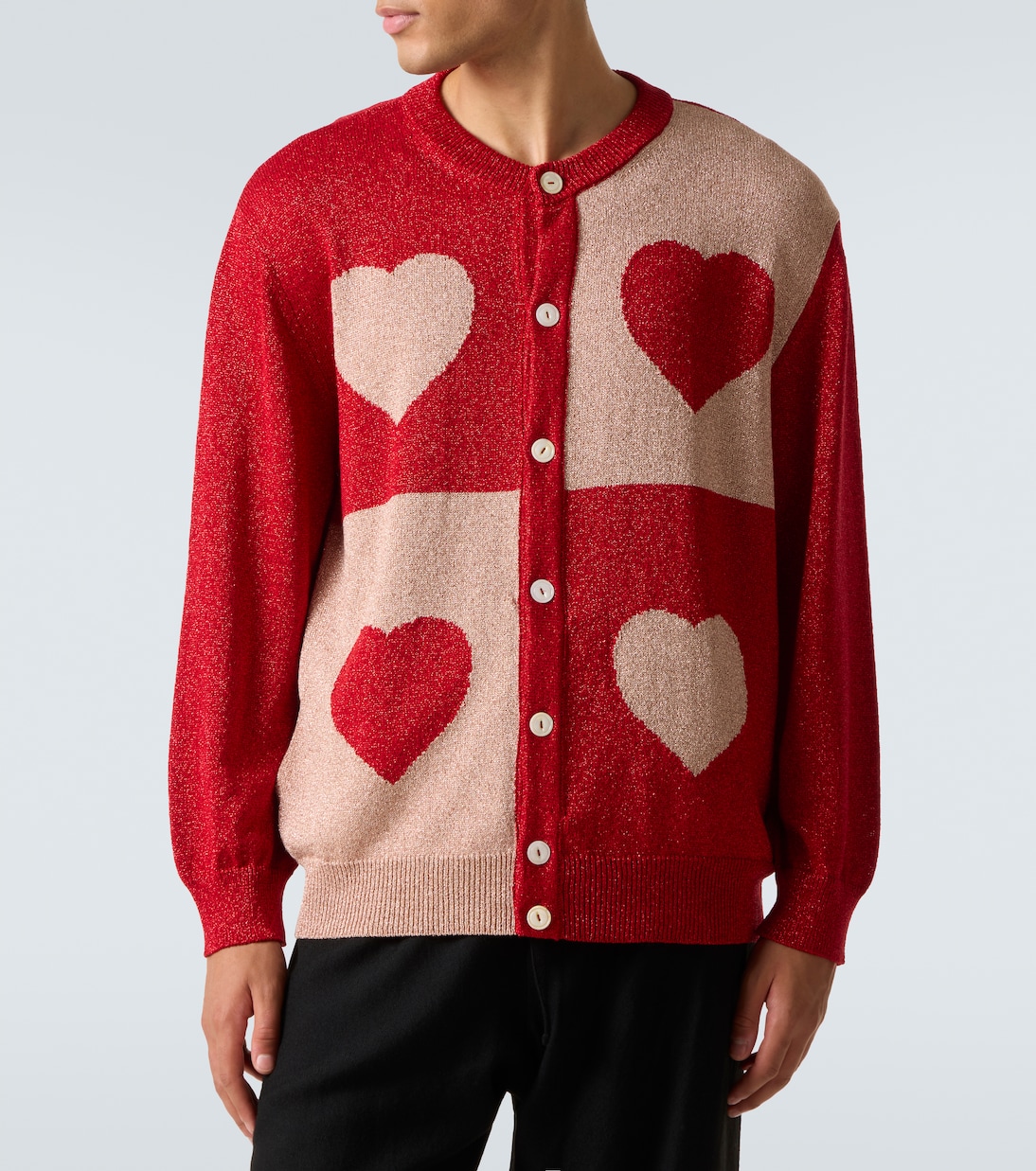 Lamé jacquard cardigan | Bode