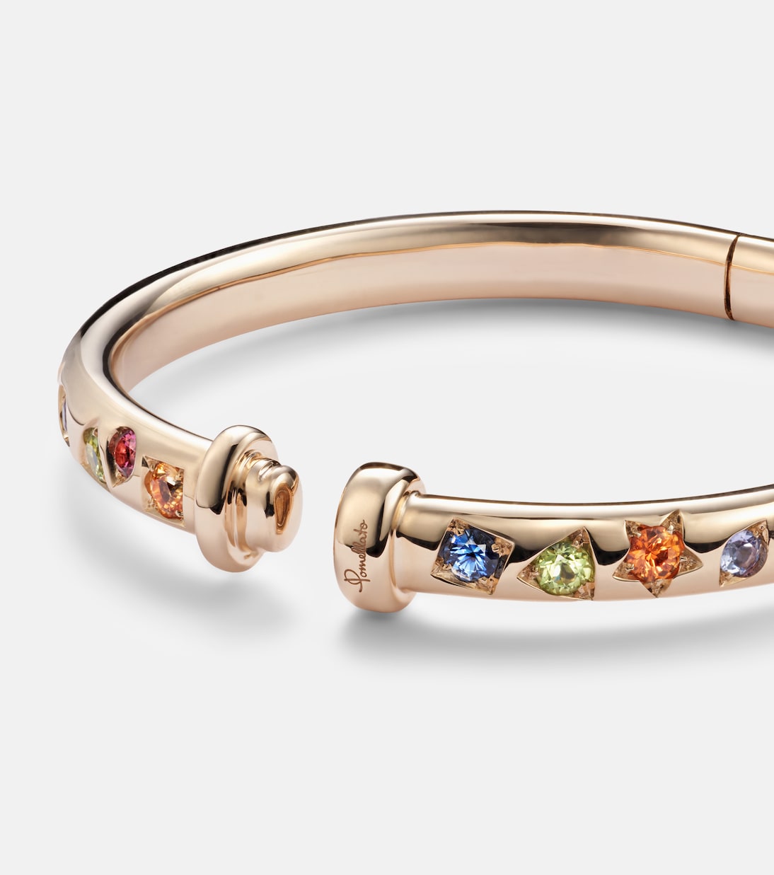 Iconica 18kt rose gold chain bracelet with gemstones | Pomellato
