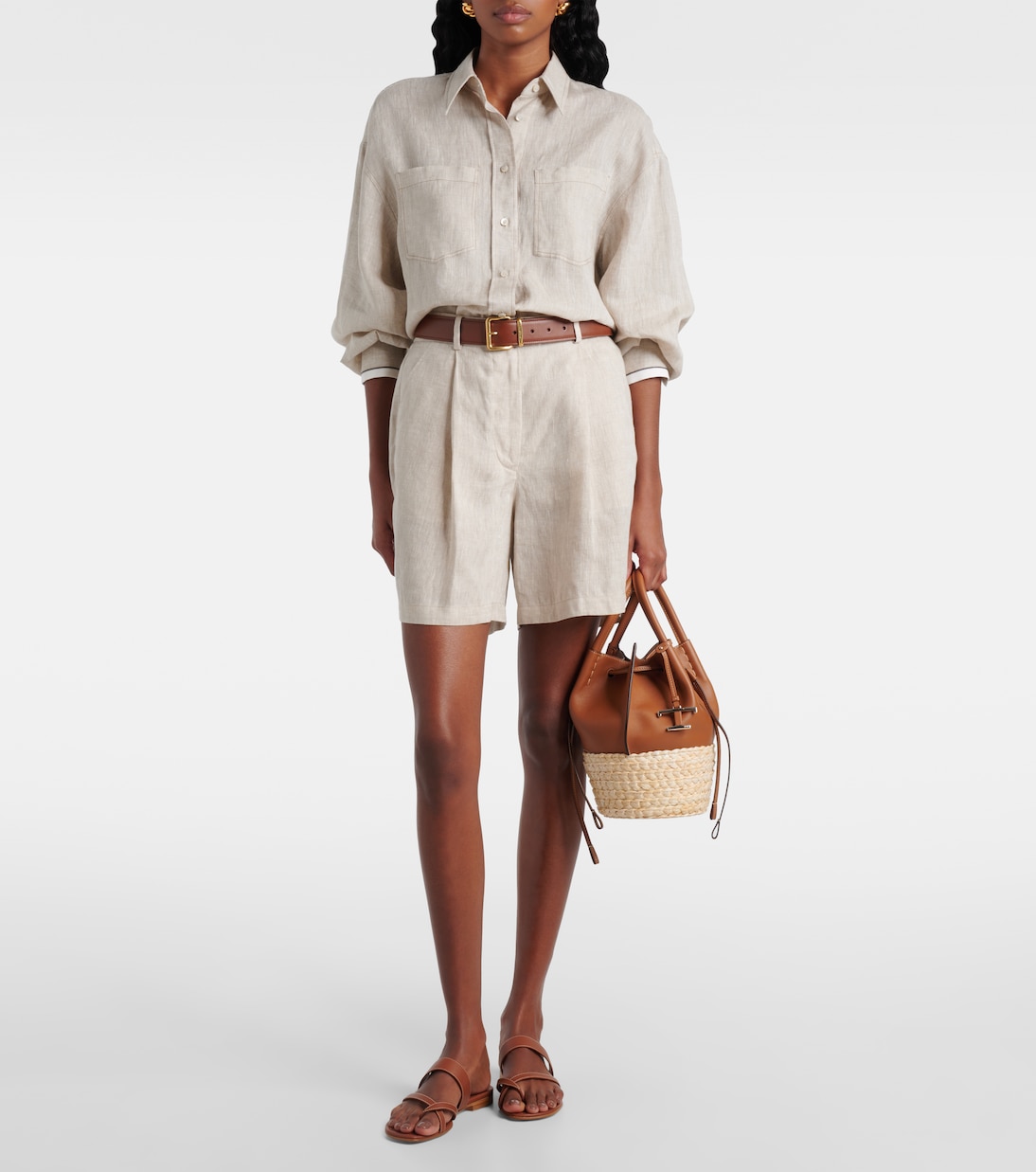 Secchiello Bux in pelle e rafia | Tod's