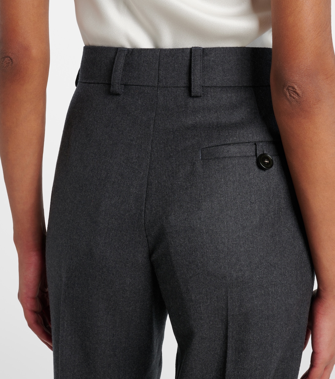 Pantaloni in flanella di lana a gamba larga | Stella McCartney