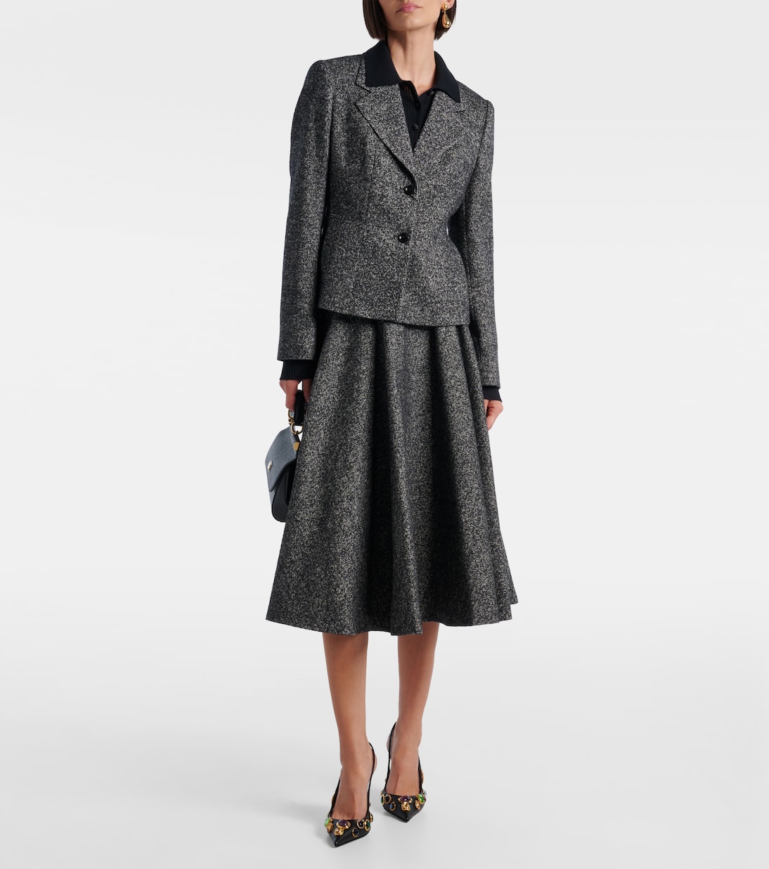 Gonna midi in misto lana | Dolce&Gabbana