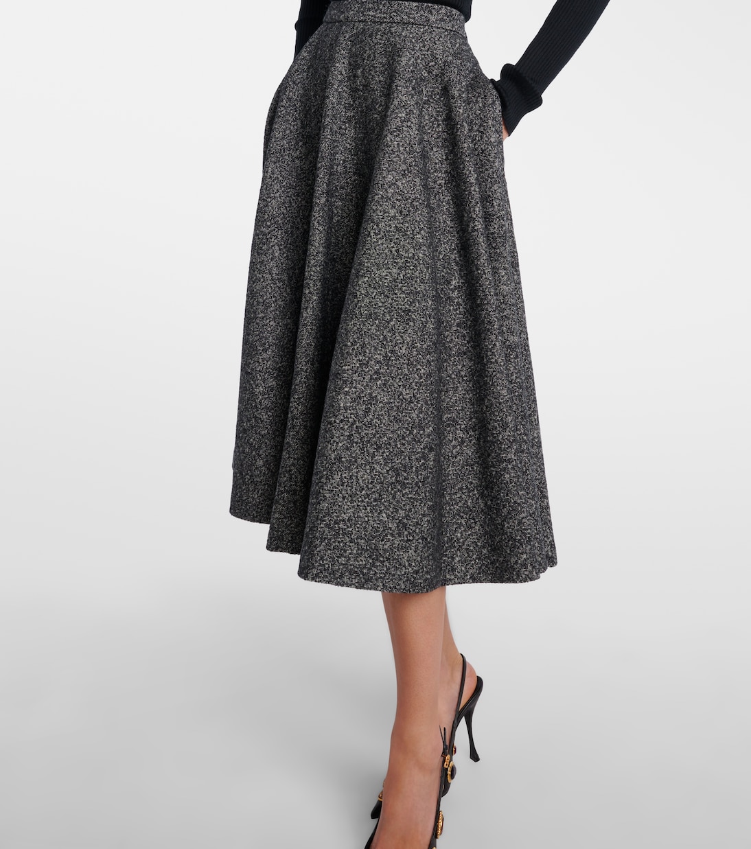 Gonna midi in misto lana | Dolce&Gabbana