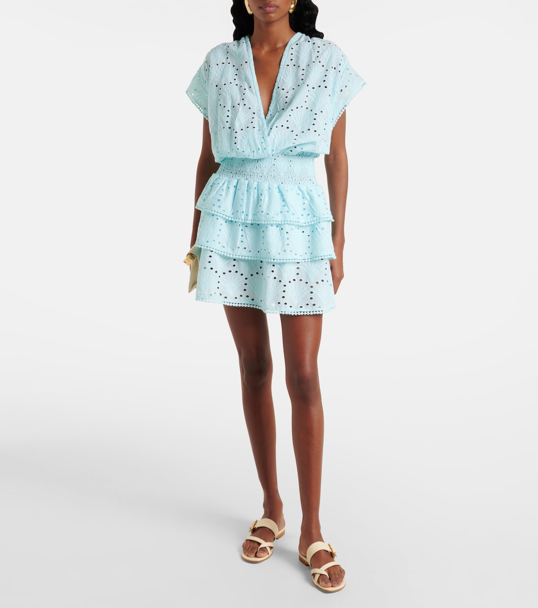 Abito corto Jess in sandallo di cotone | Melissa Odabash