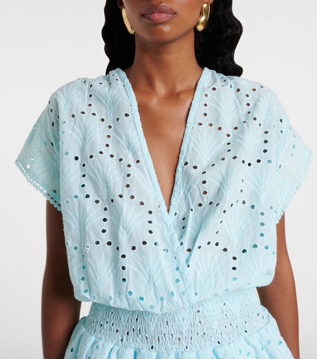 Abito corto Jess in sandallo di cotone | Melissa Odabash