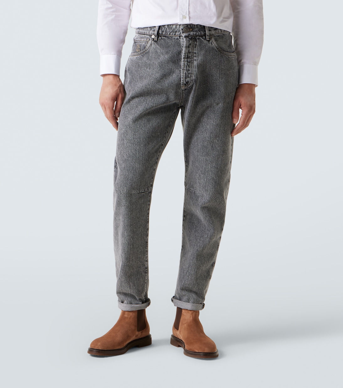 Jeans slim a vita media | Brunello Cucinelli