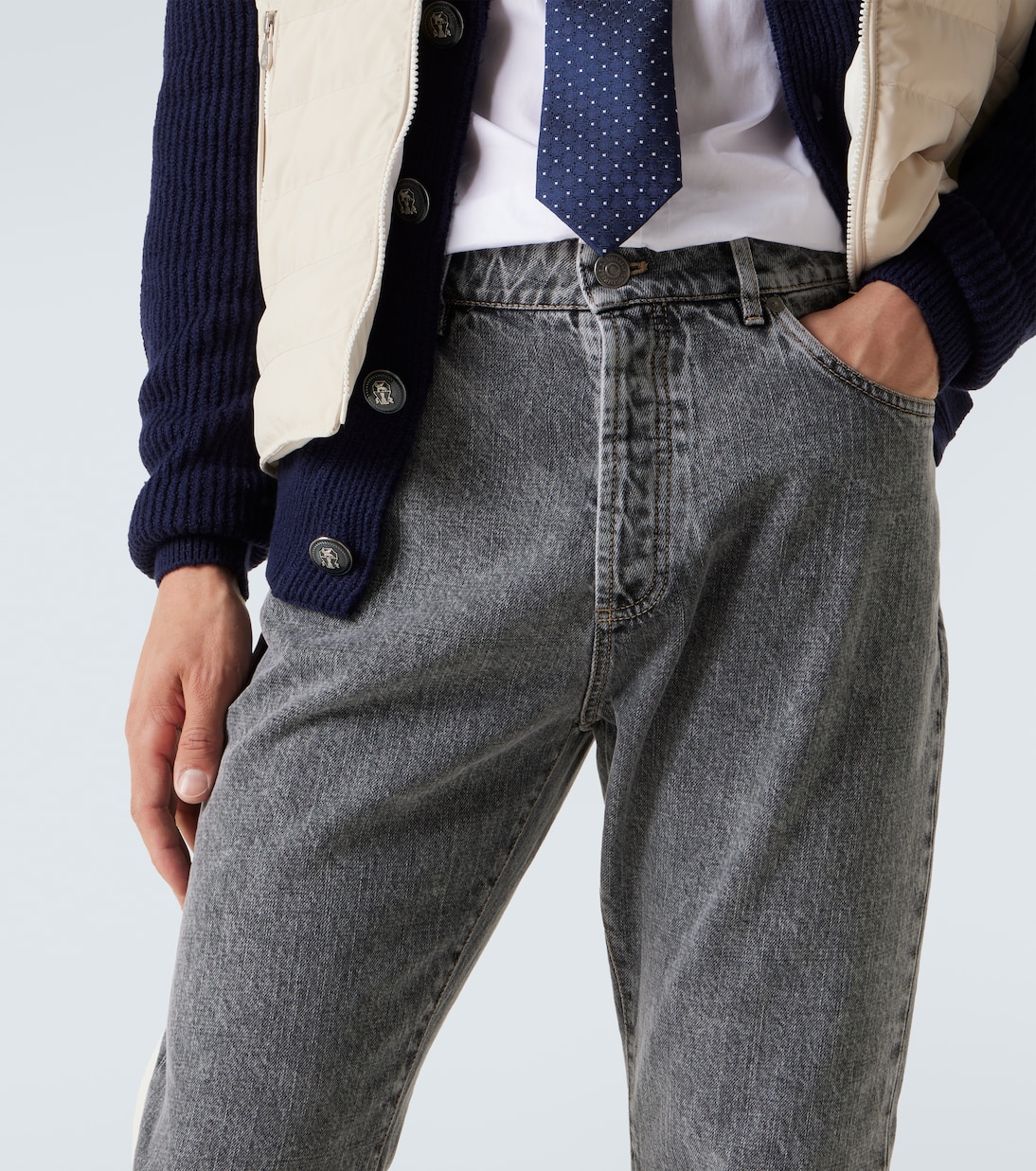 Jeans slim a vita media | Brunello Cucinelli