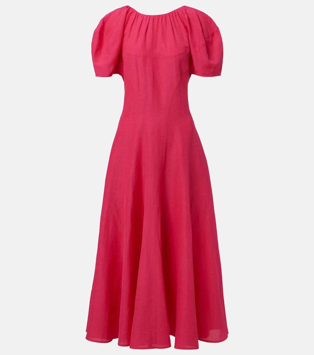 Vestido largo con mangas abullonadas | Tory Burch