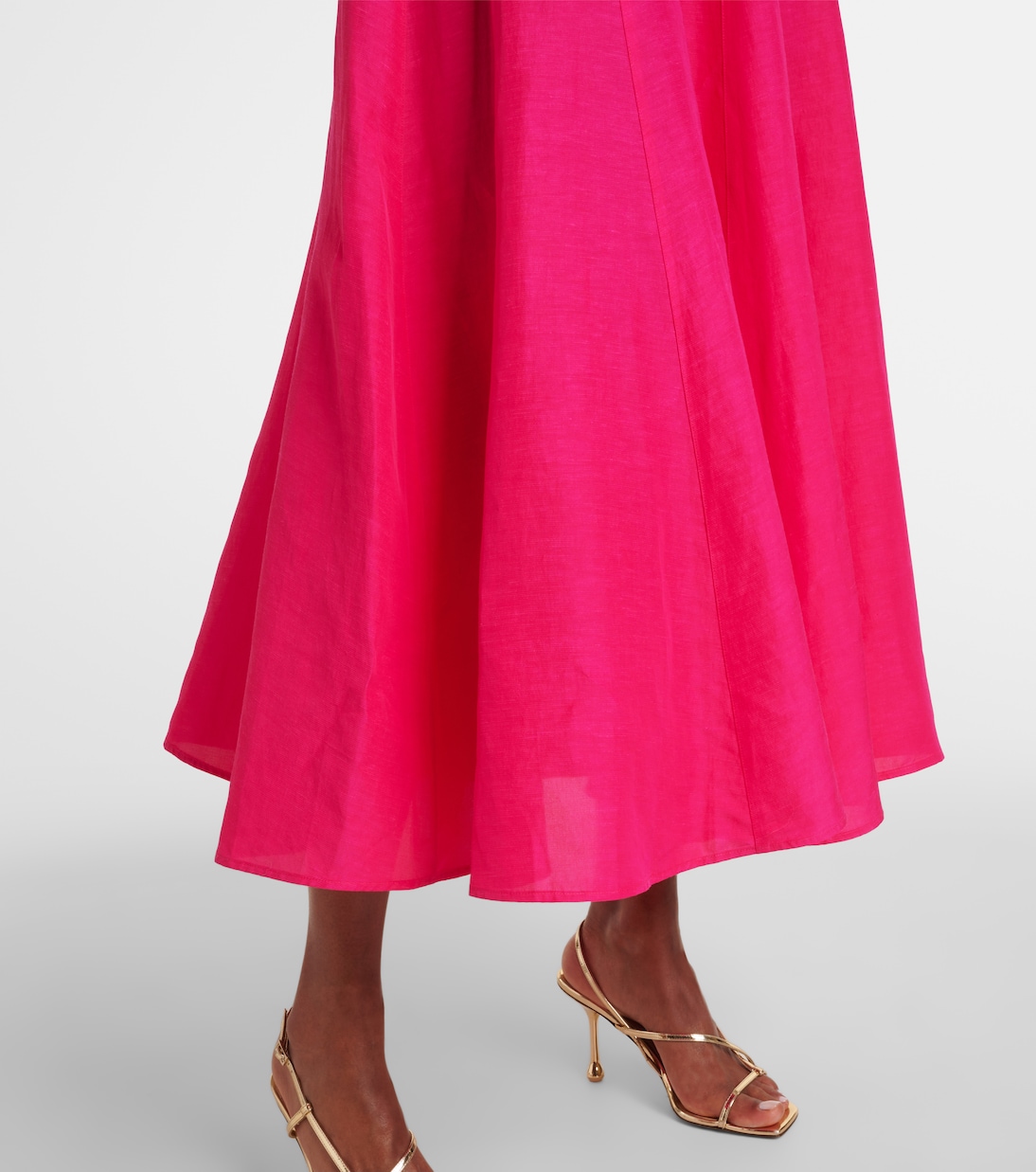 Vestido largo con mangas abullonadas | Tory Burch