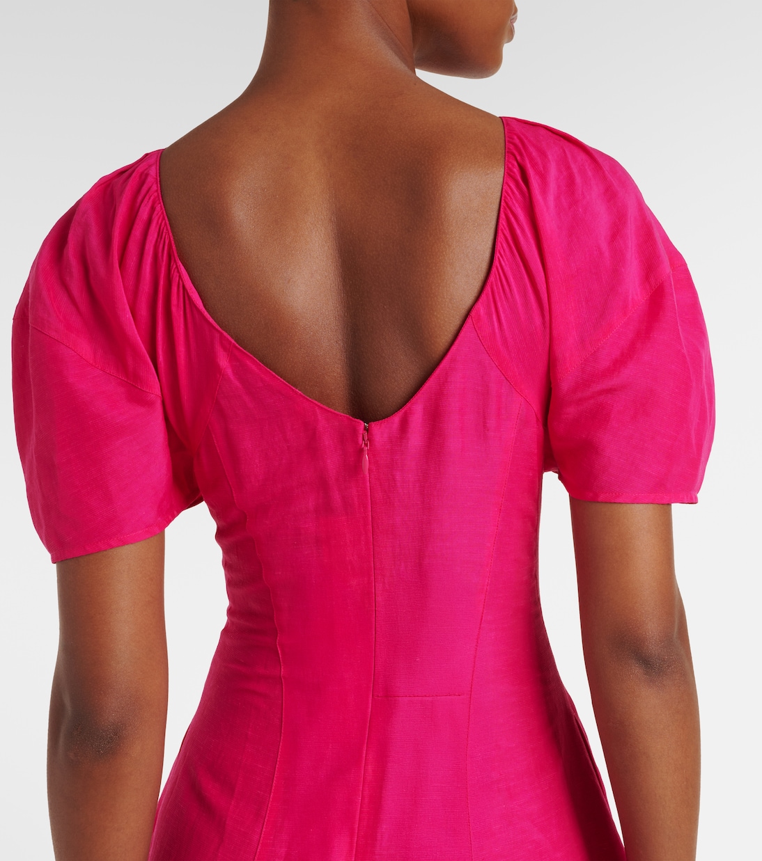 Vestido largo con mangas abullonadas | Tory Burch
