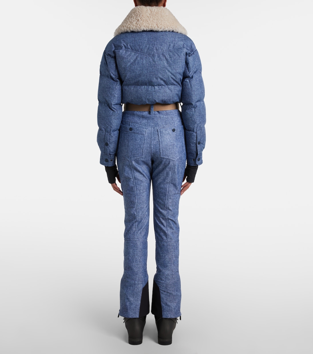 Traje de esquí de plumas con borrego y cinturón | Moncler Grenoble