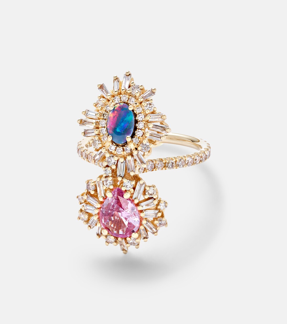 18kt gold ring with opal, sapphire, and diamonds | Suzanne Kalan
