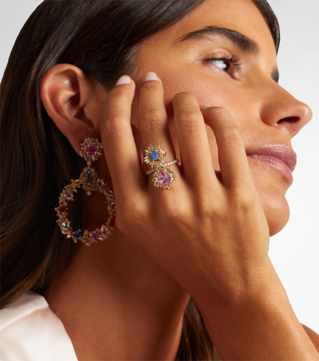 18kt gold ring with opal, sapphire, and diamonds | Suzanne Kalan