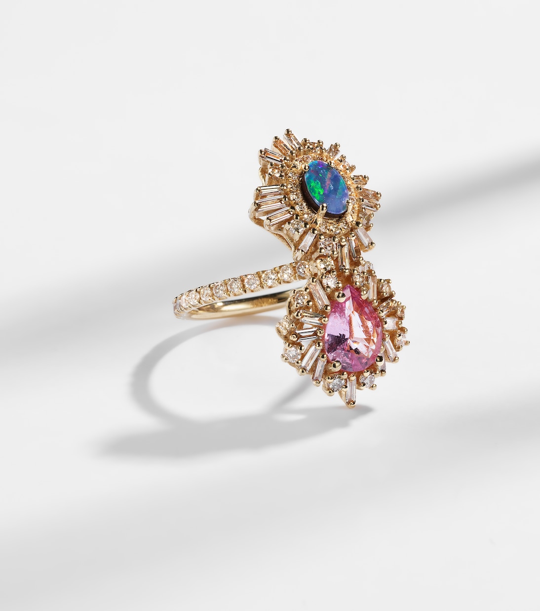 18kt gold ring with opal, sapphire, and diamonds | Suzanne Kalan