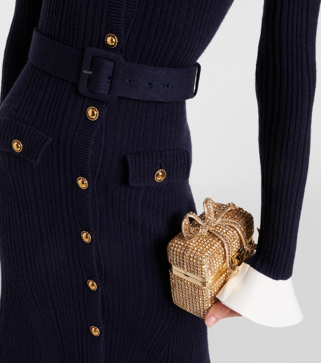 Ribbed-knit midi dress | Self-Portrait