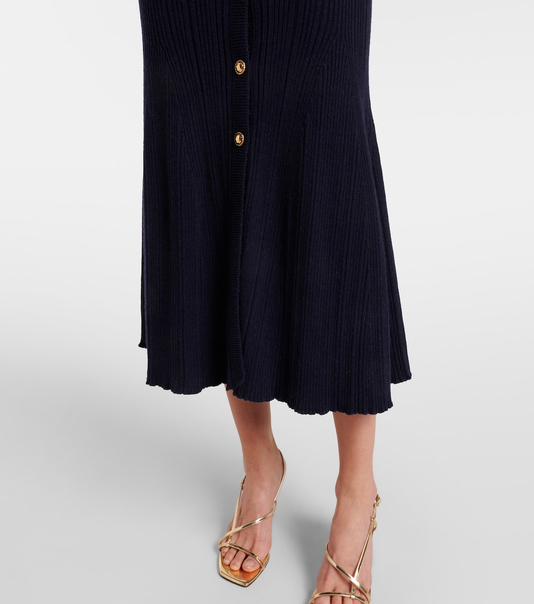 Ribbed-knit midi dress | Self-Portrait