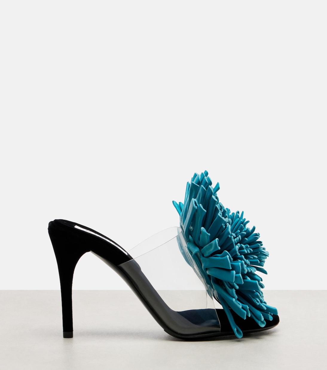 Dahlia 90 floral-appliqué leather and PU mules | Alaïa