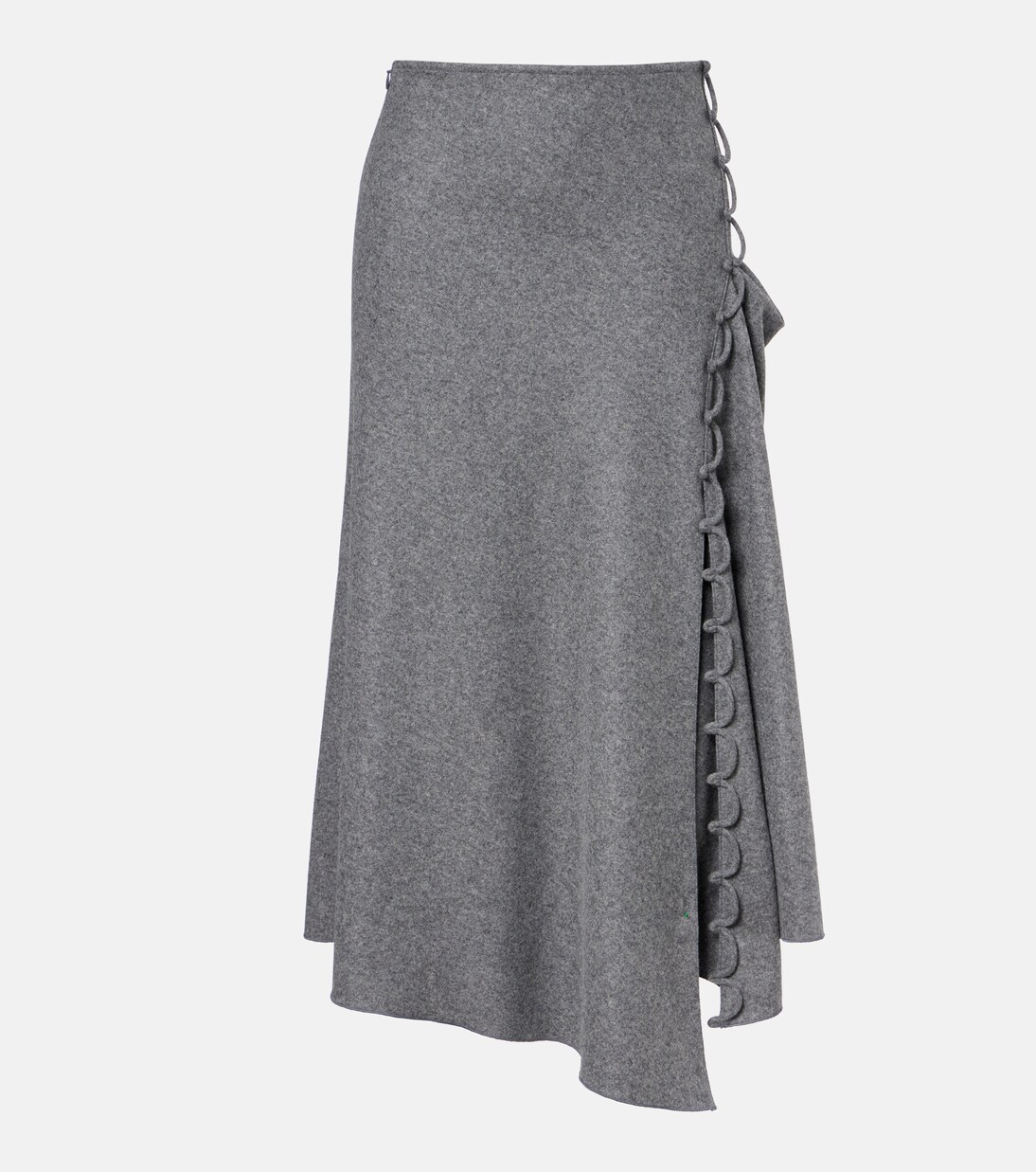 Asymmetric wool and cashmere midi skirt | Victoria Beckham